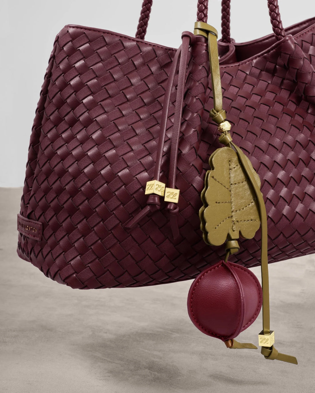 Nova Hand Woven Small Shoulder Tote - Cherry