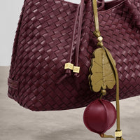 Nova Hand Woven Small Shoulder Tote - Cherry