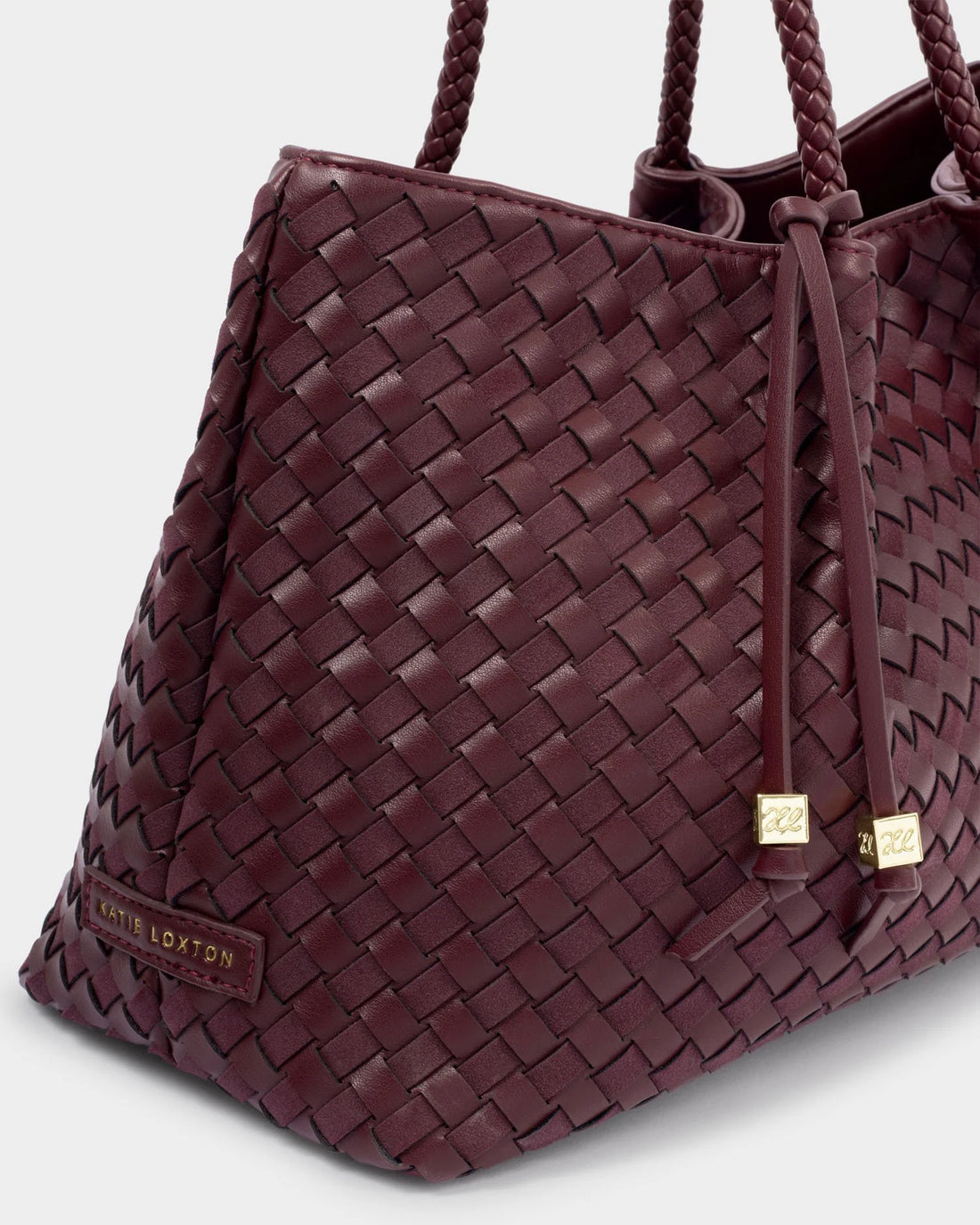 Nova Hand Woven Small Shoulder Tote - Cherry