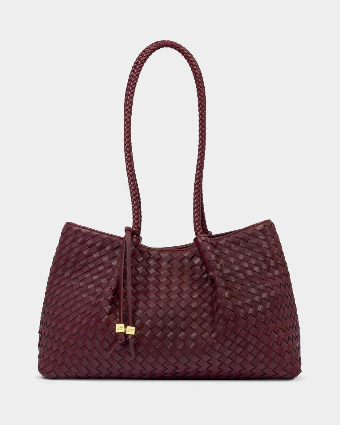 Nova Hand Woven Small Shoulder Tote - Cherry