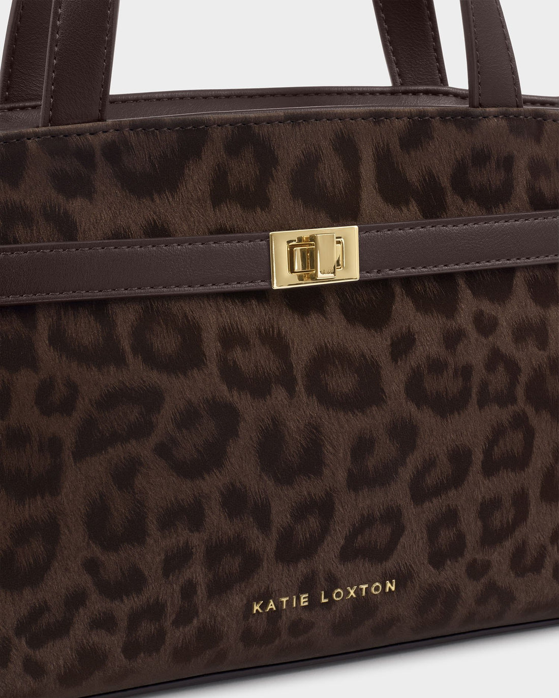 ORIN TOP HANDLE CROSSBODY BAG | Chocolate Leopard