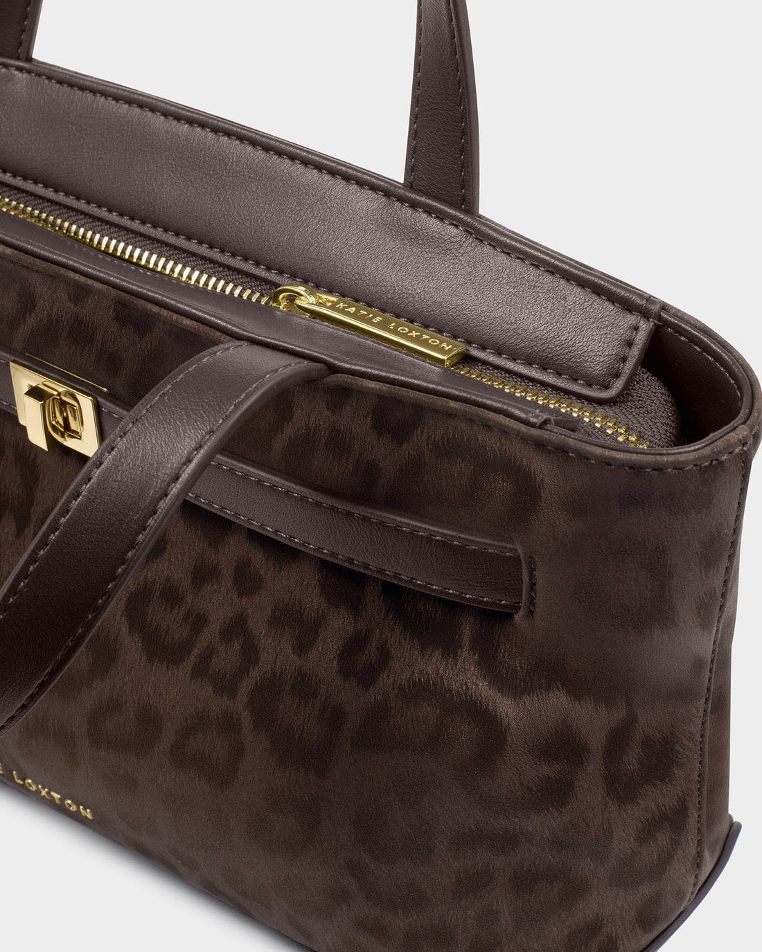 ORIN TOP HANDLE CROSSBODY BAG | Chocolate Leopard