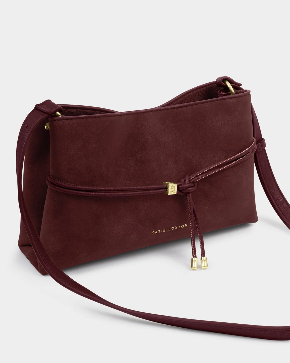Lori Suedette Crossbody Bag - Cherry
