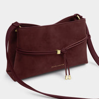 Lori Suedette Crossbody Bag - Cherry
