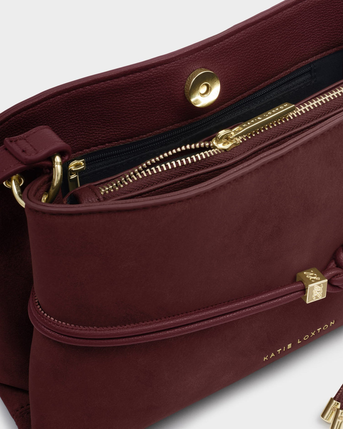 Lori Suedette Crossbody Bag - Cherry