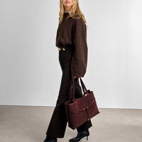 Lori Suedette Tote Bag - Cherry