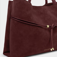 Lori Suedette Tote Bag - Cherry