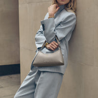 Miley Studded Small Shoulder Bag- Mink