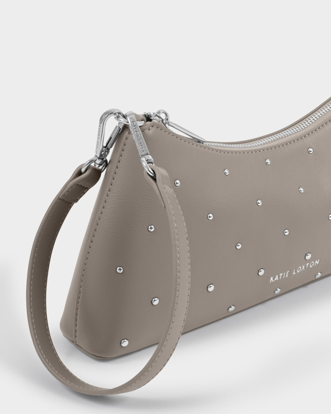 Miley Studded Small Shoulder Bag- Mink