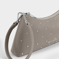 Miley Studded Small Shoulder Bag- Mink