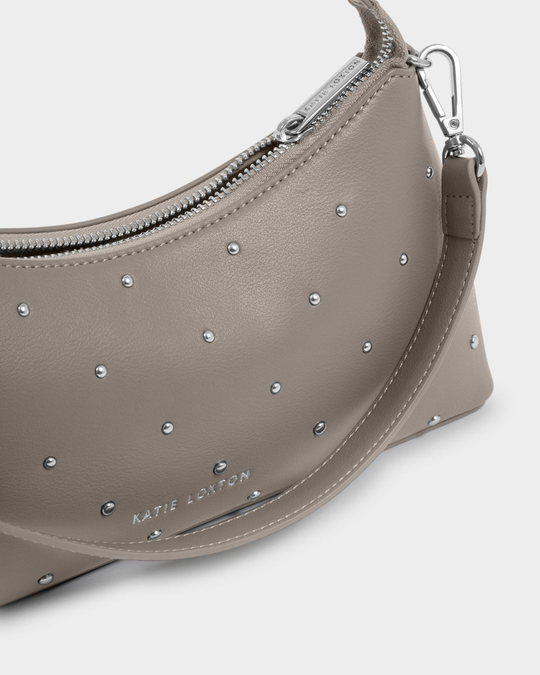 Miley Studded Small Shoulder Bag- Mink