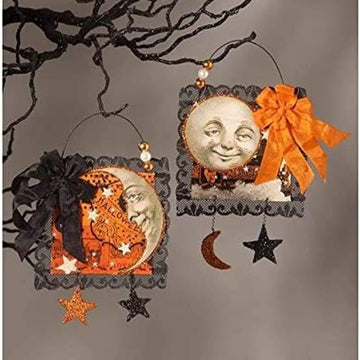 Bethany Lowe Halloween Moon Hanging Decoration