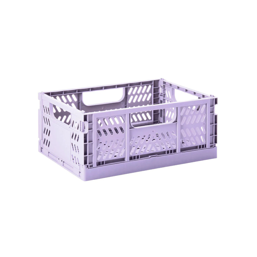 3 Sprouts Modern Folding Crate - Lilac/Medium