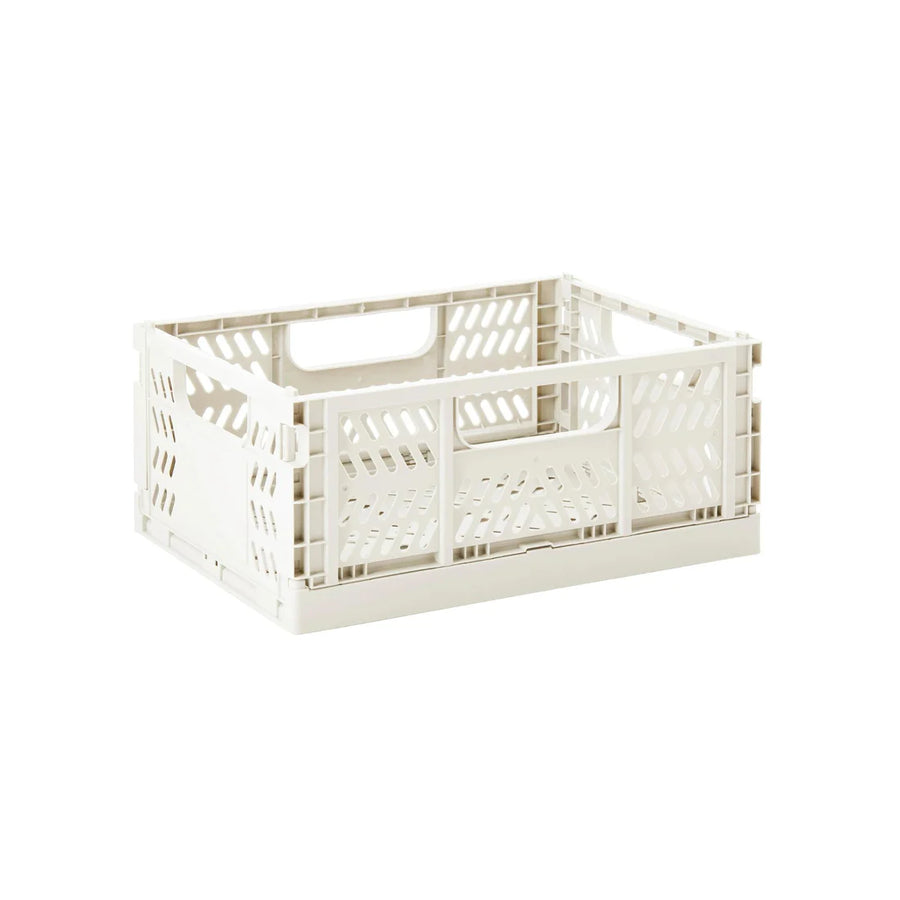 3 Sprouts Modern Folding Crate - Cream/Medium