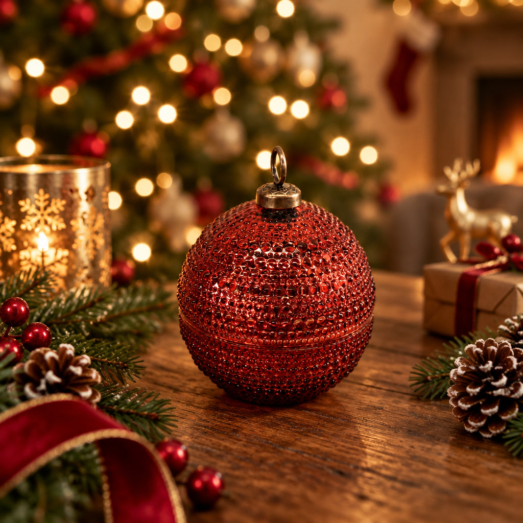 Red Dots Ornament Jar