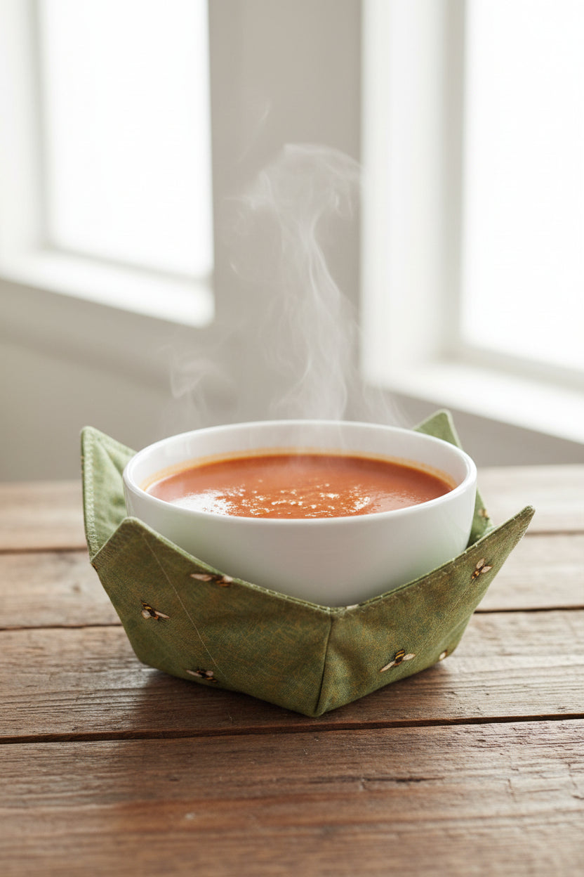 Green Bee Bowl Cozy