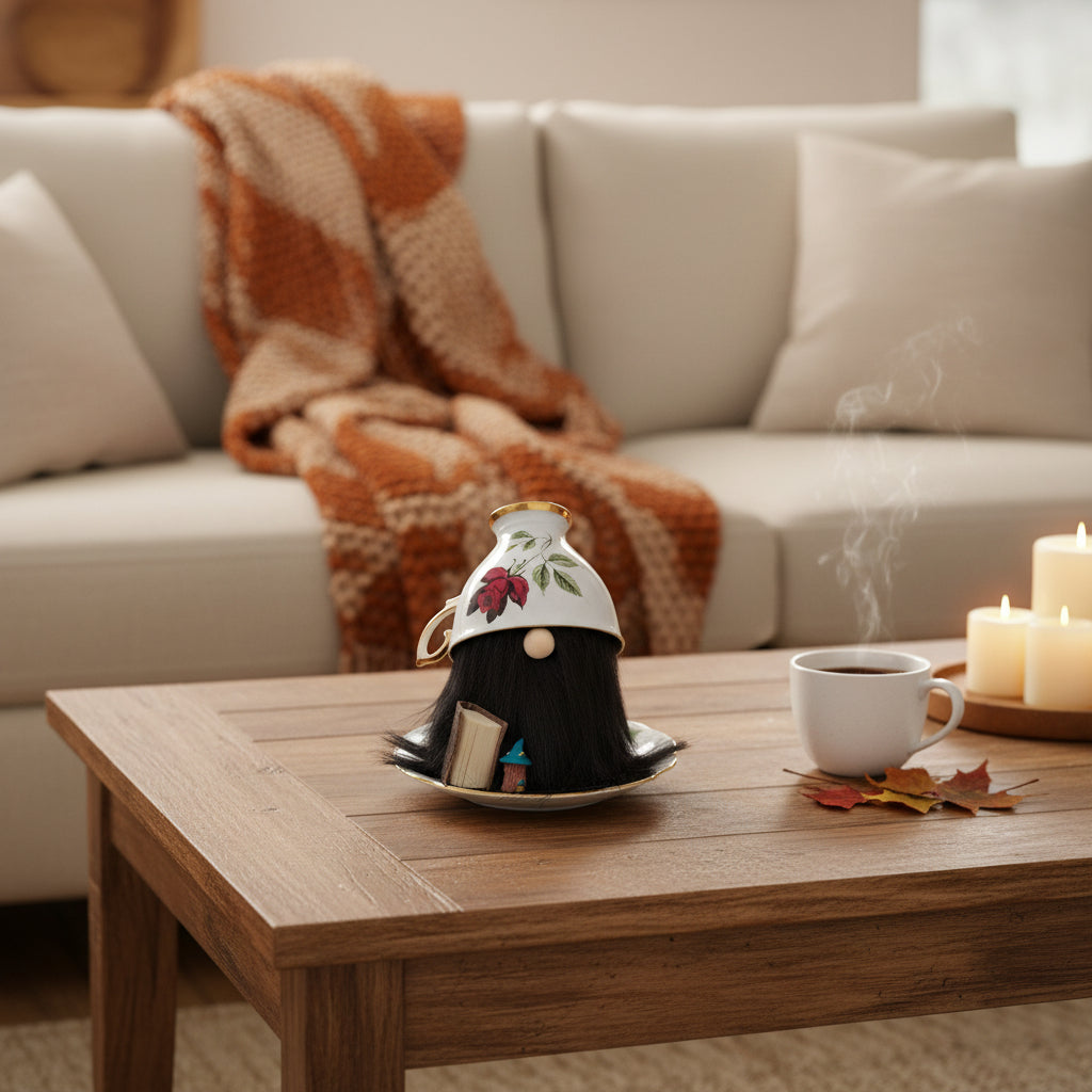 Book + Treehouse Teacup Gnome