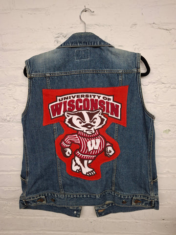 Repurposed Vest with UW Bucky Patch