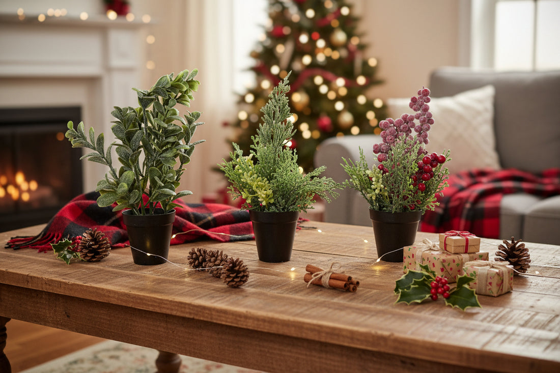Mini Artificial Winter Plants