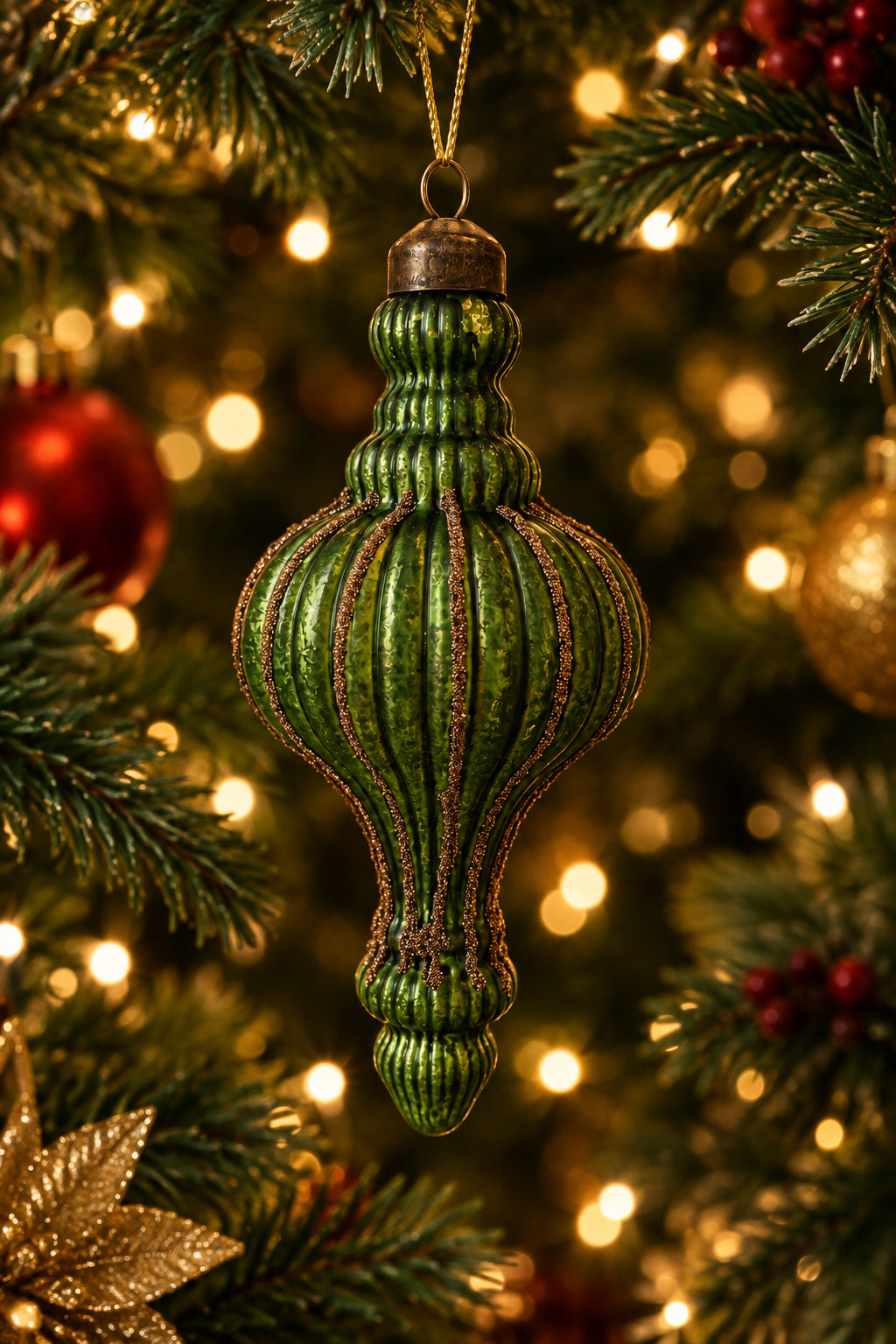 Green Twist Ornament