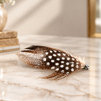 Feather Hair Clip - Spotted