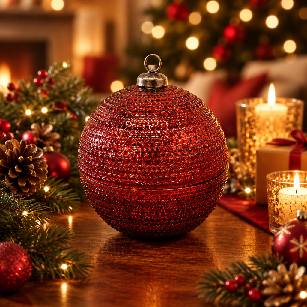 Red Dots Ornament Jar