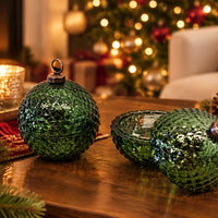 Green Diamond Ornament Jar