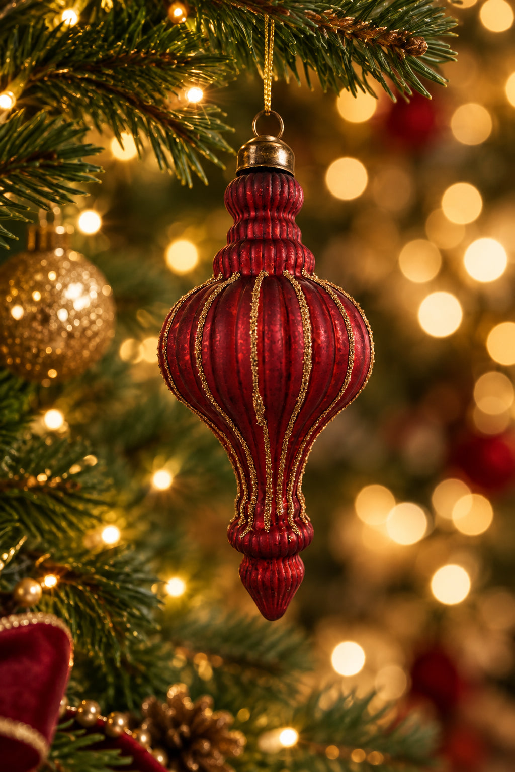 Red Twist Ornament