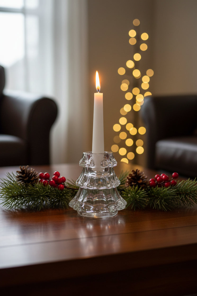 Glass Tree Taper Holder