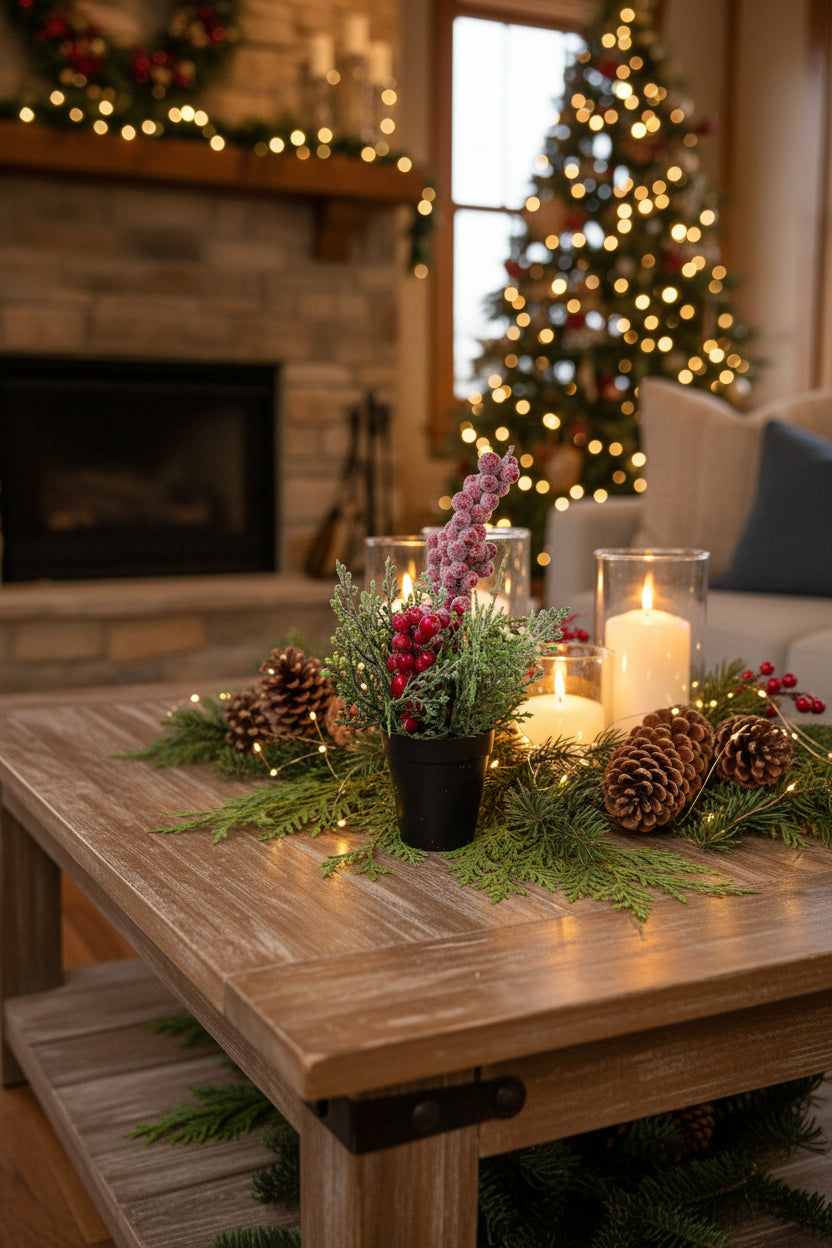 Mini Artificial Winter Plants