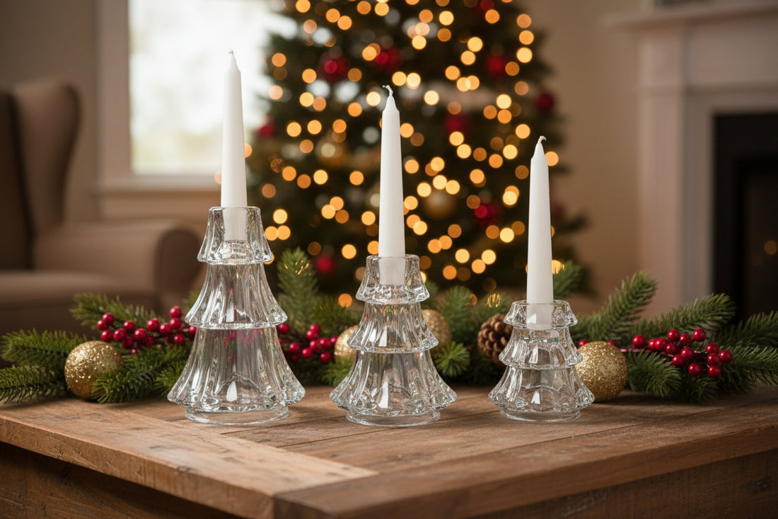 Glass Tree Taper Holder