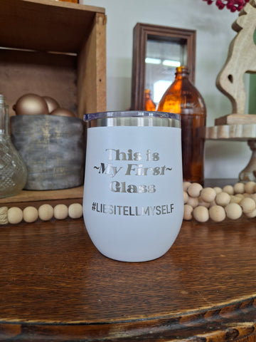 White Lies Stemless Wine Tumbler