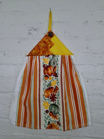 Striped Pumpkins Kitchen Towel