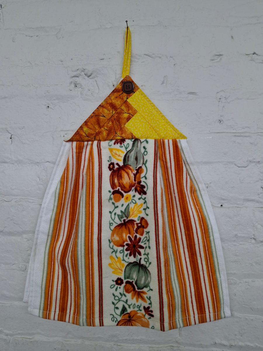 Striped Pumpkins Kitchen Towel