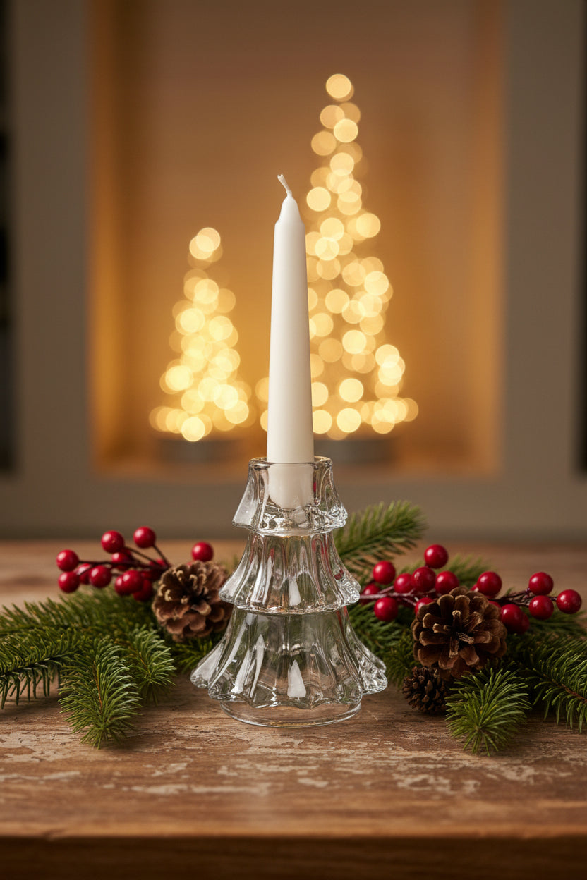 Glass Tree Taper Holder
