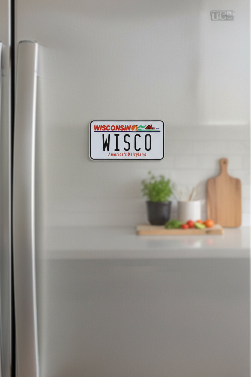 Wisconsin Magnet - WISCO License Plate