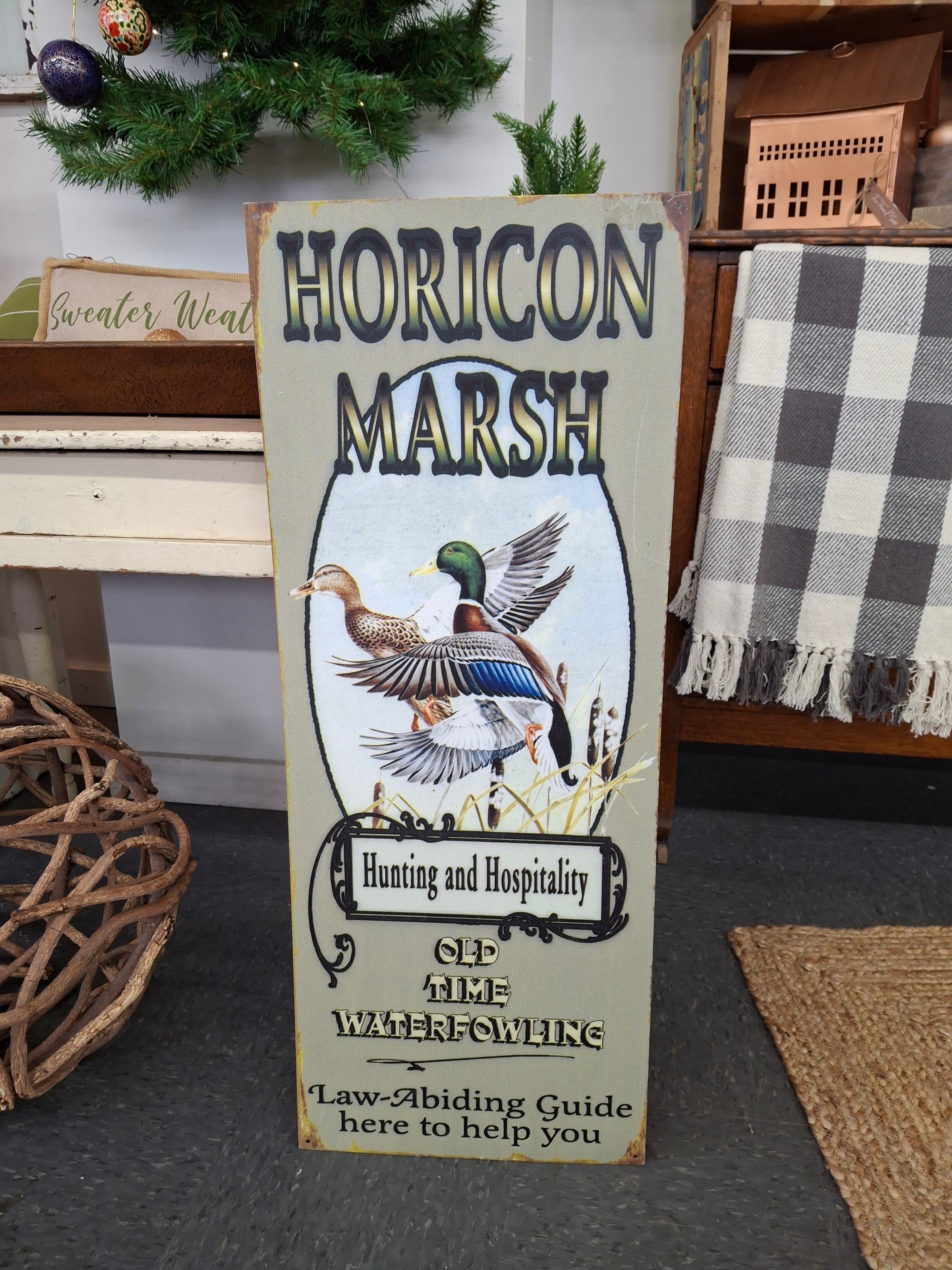 Horicon Marsh Sign – Flowers and Gray
