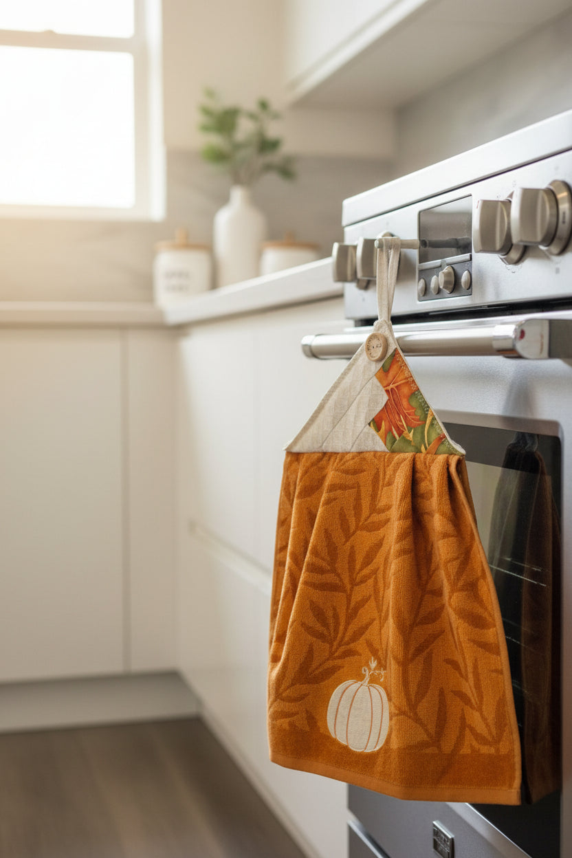 White Pumpkin Kitchen Towel