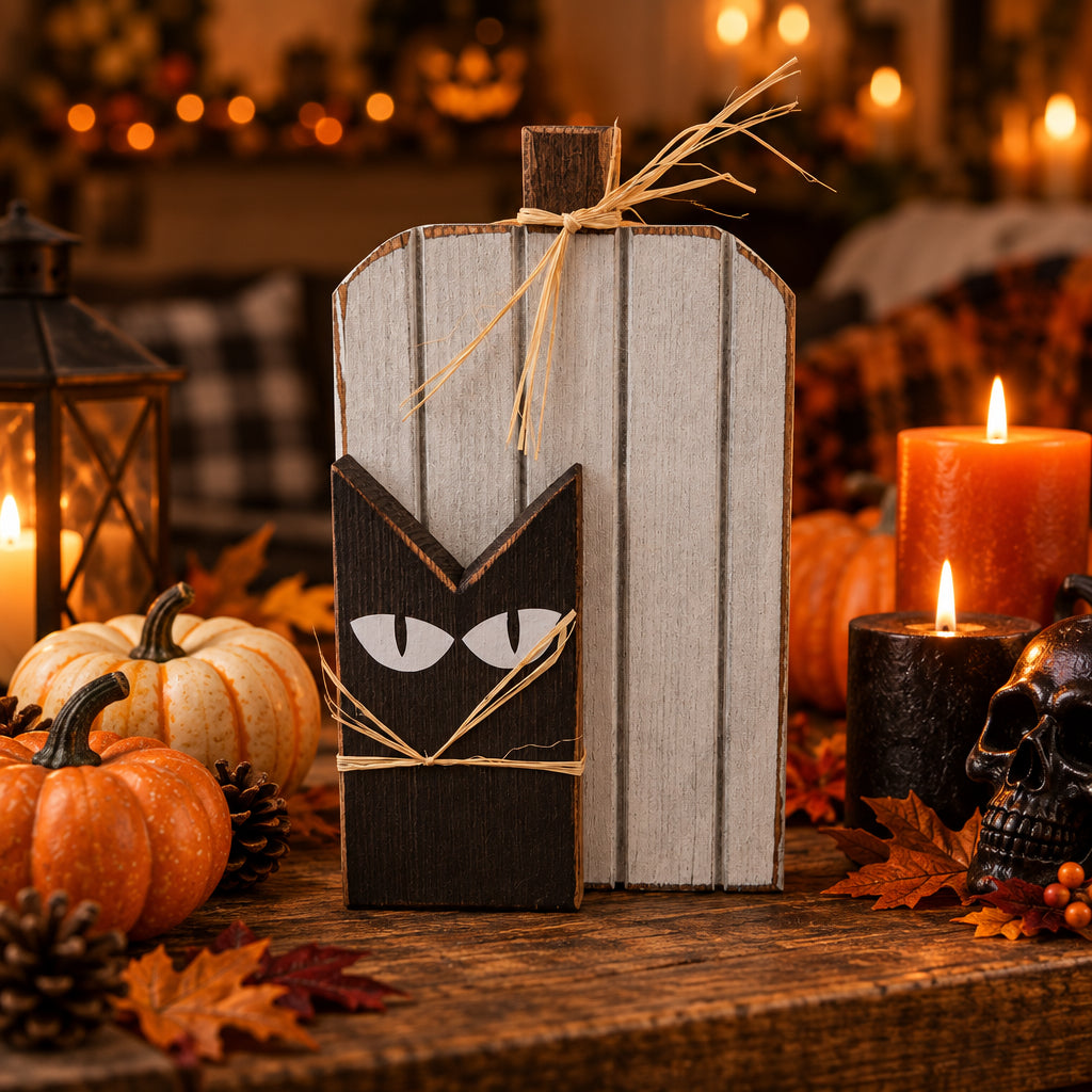 White Pumpkin + Black Cat
