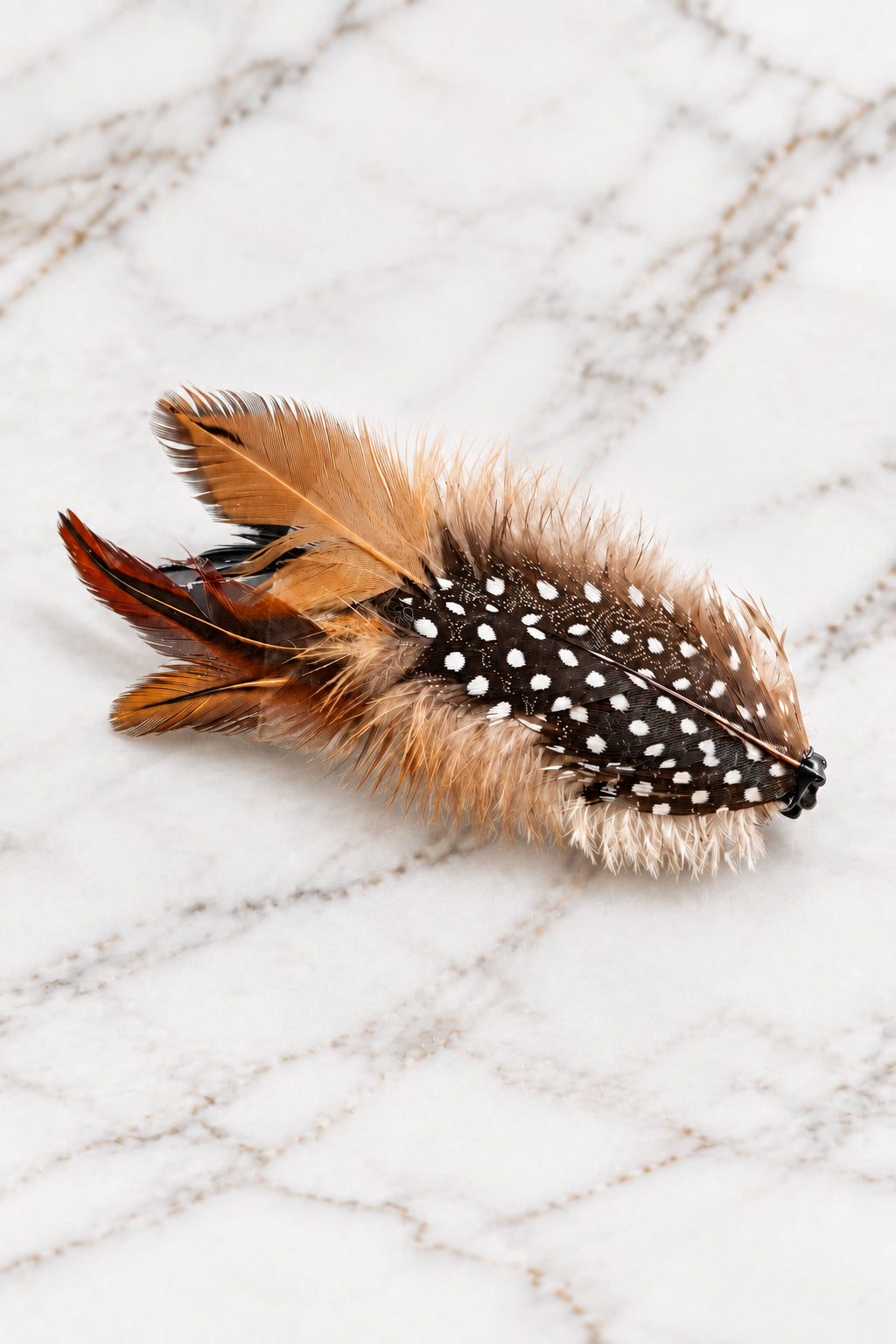 Feather Hair Clip - Spotted