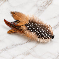 Feather Hair Clip - Spotted