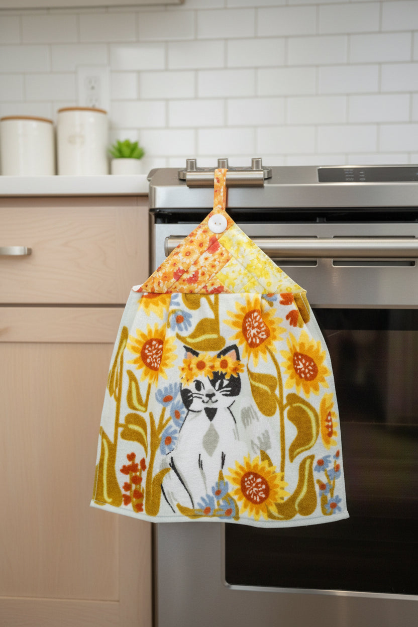 Autumn Cat Kitchen Towel