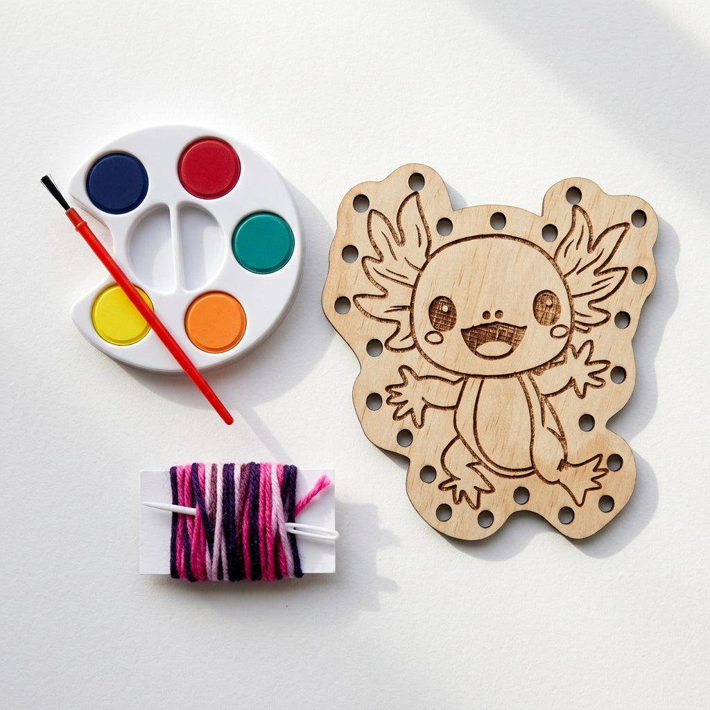 Paint + Sew Kit - Axolotl