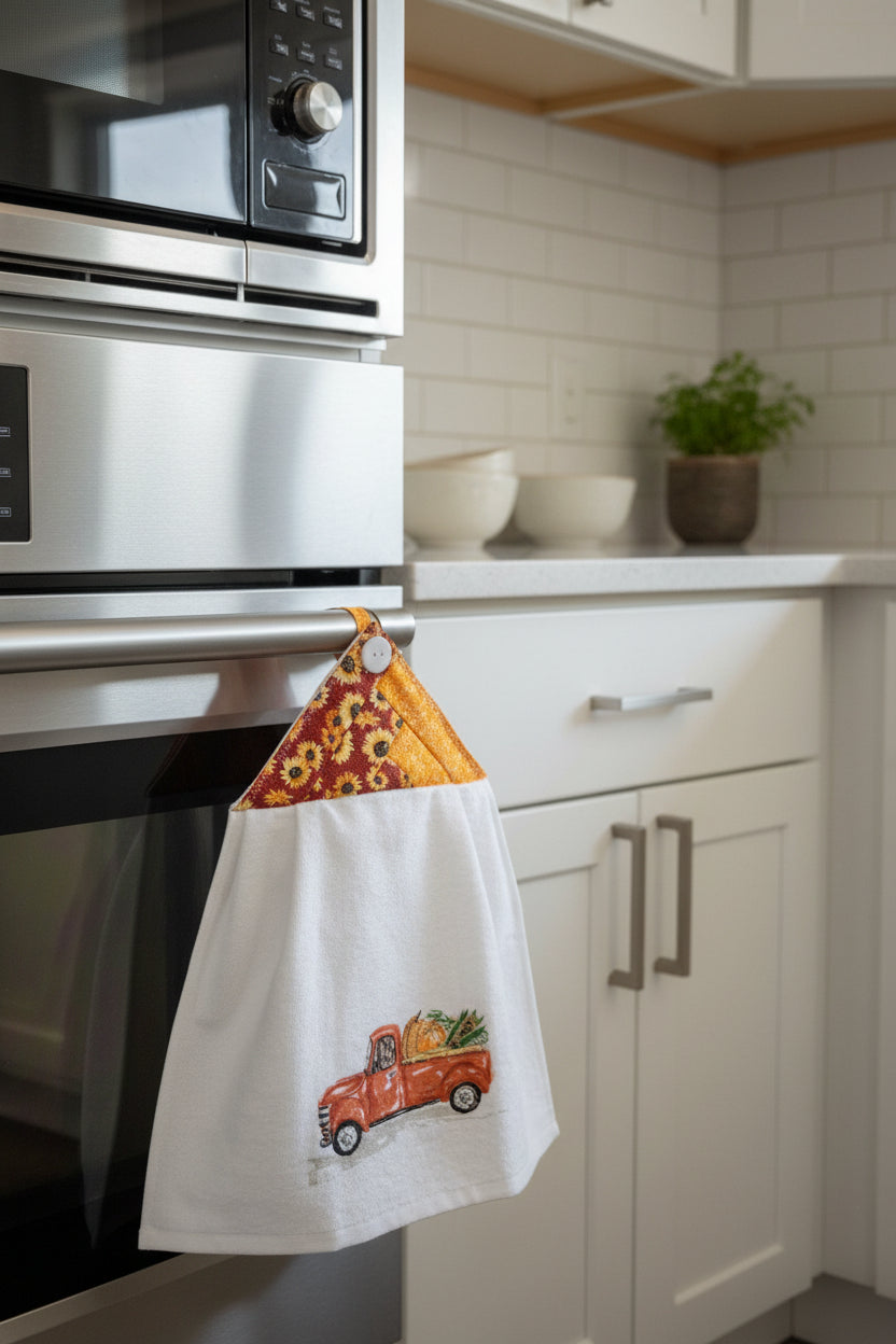 Autumn Truck Kitchen Towel