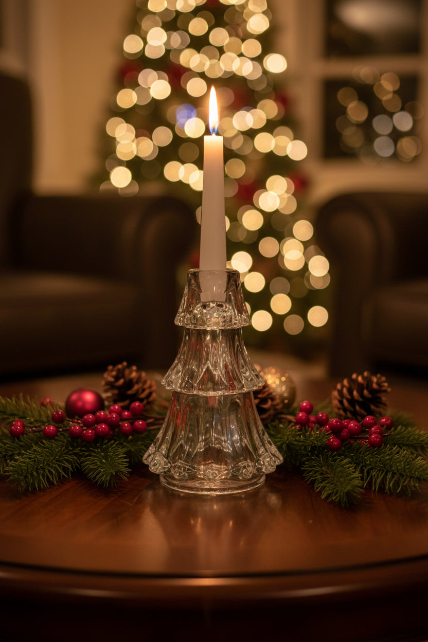Glass Tree Taper Holder