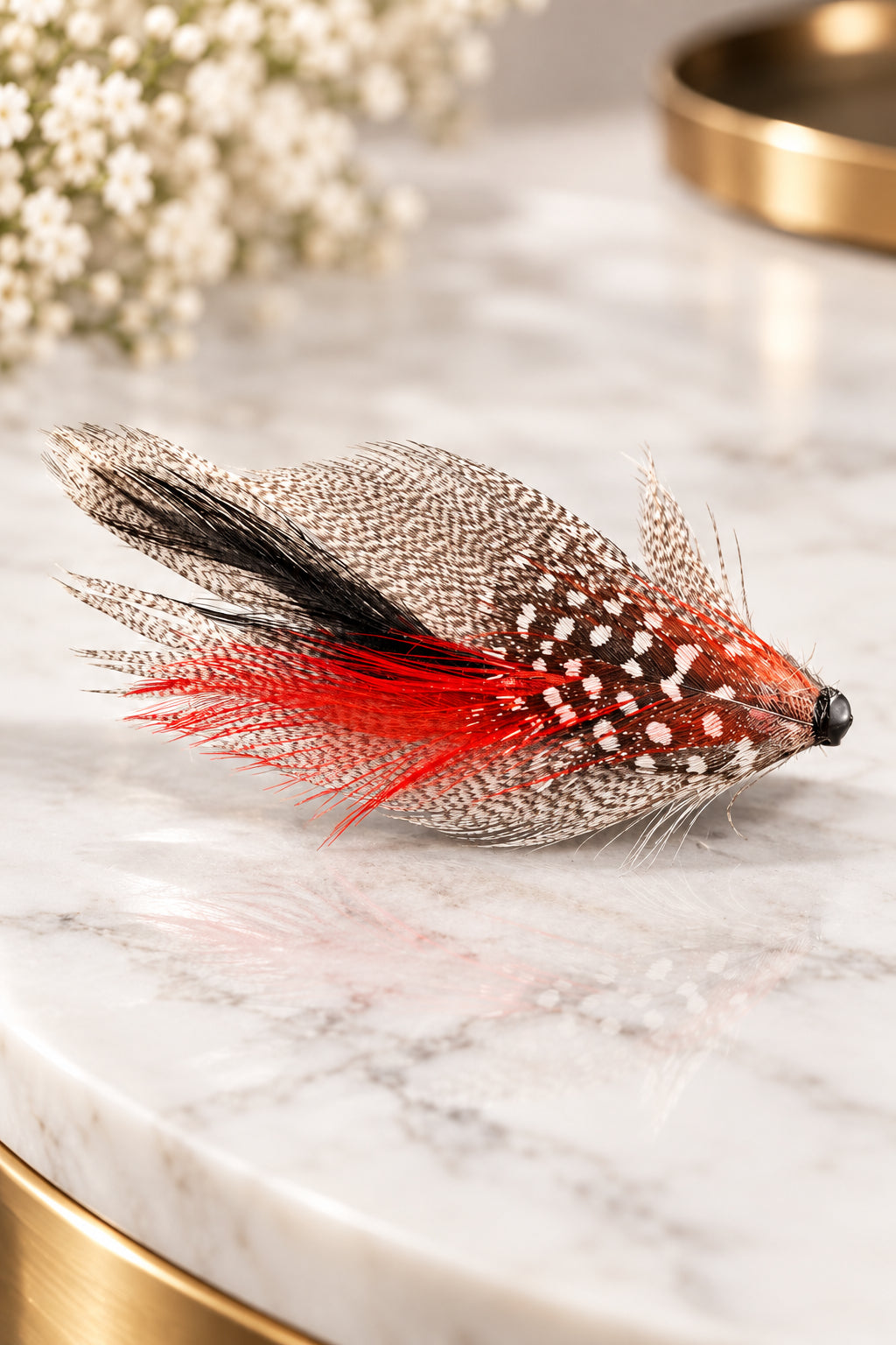Feather Hair Clip - Spotted