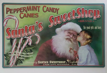 Santa's Sweetshop Metal Sign