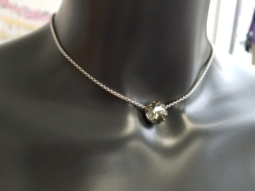 Single Crystal Choker Necklace