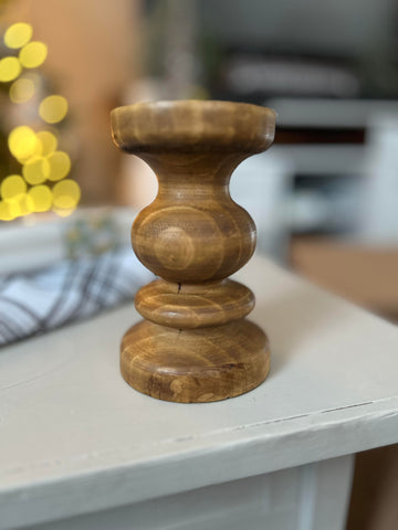 Chunky Wooden Candle Stand