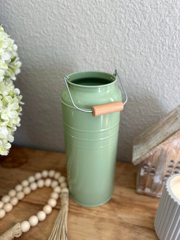 Green Tin Vase